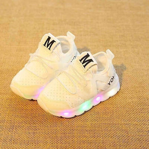Planet Gates Black / 6.5 LED lighted Glowing children casual shoes 2018 European glitter comfortable baby girls boys sneakers cute kids footwear toddlers