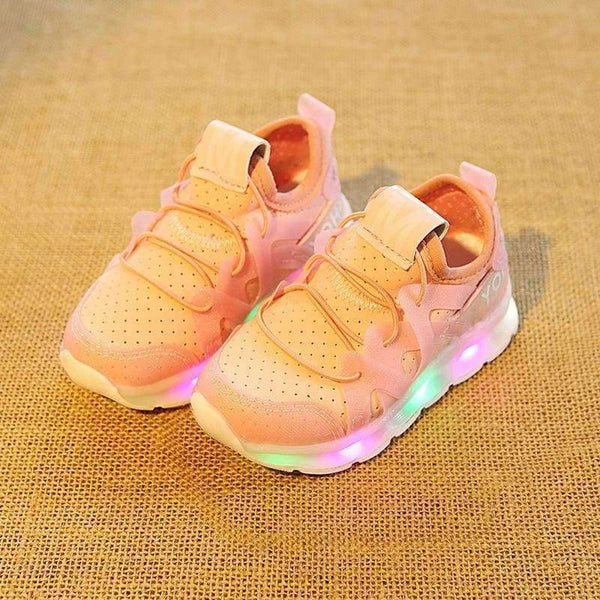 Planet Gates Black / 6.5 LED lighted Glowing children casual shoes 2018 European glitter comfortable baby girls boys sneakers cute kids footwear toddlers