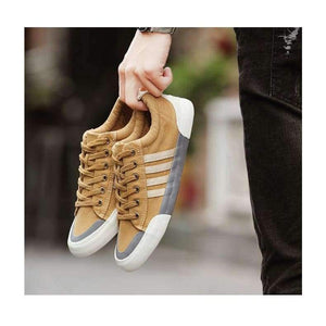 Shanta Men Canvas Shoes 2018 Fashion Solid Color Men Vulcanized Shoes Lace-Up Casual White Couple Shoes Men Sneakers
