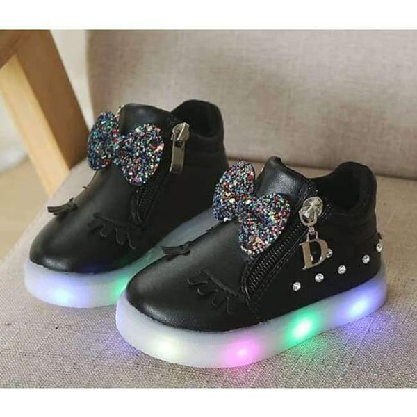 Planet Gates Black / 6.5 Spring/Autumn  Pu patchwork baby girls shoes Lovely cute beautiful high quality kids shoes European children boot sneakers