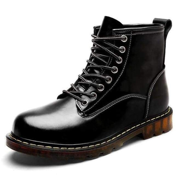 Planet Gates black / 6.5 Vancat High Quality Genuine leather Autumn Men Boots Winter Waterproof Ankle Boots  Martin Boots Outdoor Working Boots Men Shoes
