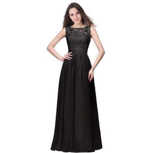 Planet Gates black / 6 Dark Navy Chiffon Bridesmaid Dresses Long 2017 Sleeveless Wedding Party Dresses Royal Blue Formal Dresses Under $50
