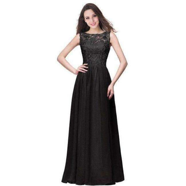 Planet Gates black / 6 Dark Navy Chiffon Bridesmaid Dresses Long 2017 Sleeveless Wedding Party Dresses Royal Blue Formal Dresses Under $50