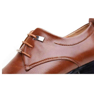 Planet Gates Black / 6 Hot sell mens leather shoes men's dress shoes British Style lace up Pointed toe low top flats 2 colors big size 37-46 AA-04