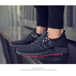 Planet Gates Black / 6 MINGPINSTYLE 2018 Autumn New Men Vulcanized Shoes Fashion Lace-Up Shoes Male Black Sport Shoes Comfortable Breathable Sneakers