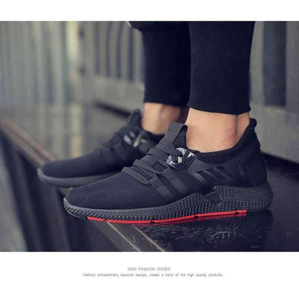 Planet Gates Black / 6 MINGPINSTYLE 2018 Autumn New Men Vulcanized Shoes Fashion Lace-Up Shoes Male Black Sport Shoes Comfortable Breathable Sneakers