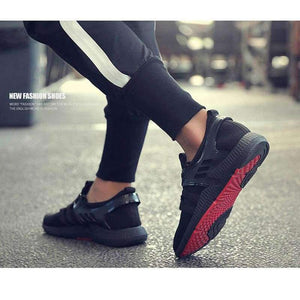 Planet Gates Black / 6 MINGPINSTYLE 2018 Autumn New Men Vulcanized Shoes Fashion Lace-Up Shoes Male Black Sport Shoes Comfortable Breathable Sneakers