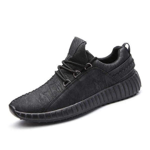 Planet Gates Black / 6 New Spring Autumn Men Solid Lace-Up Flat Vulcanize Shoes Casual Soft Sneakers Fashion Black Gray Brown Male Shoes 8H0394