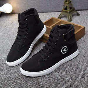 Planet Gates Black / 6 YWEEN Men's Vulcanize Shoes Men Spring Autumn Top Fashion Sneakers Lace-up High Style Solid Colors Man Shoes