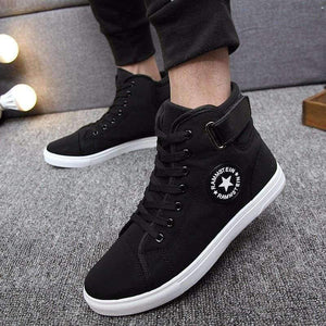 Planet Gates Black / 6 YWEEN Men's Vulcanize Shoes Men Spring Autumn Top Fashion Sneakers Lace-up High Style Solid Colors Man Shoes