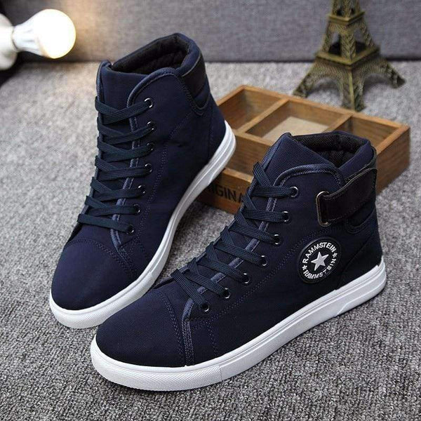 Planet Gates Black / 6 YWEEN Men's Vulcanize Shoes Men Spring Autumn Top Fashion Sneakers Lace-up High Style Solid Colors Man Shoes