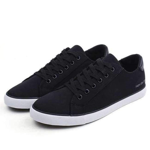 Planet Gates Black / 6 YWEEN Men's Vulcanized Shoes Lace-Up Men Sneakers Classic Style Breathable Canvas Shoes Men