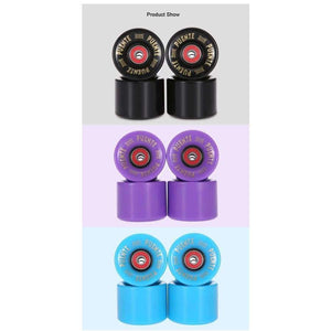Planet Gates Black 60 X 45MM Cruiser Skateboard Wheels Longboard Wheel Skate Roller Durable PU Longboard Skate Board Wheels With ABEC - 9 Bearing