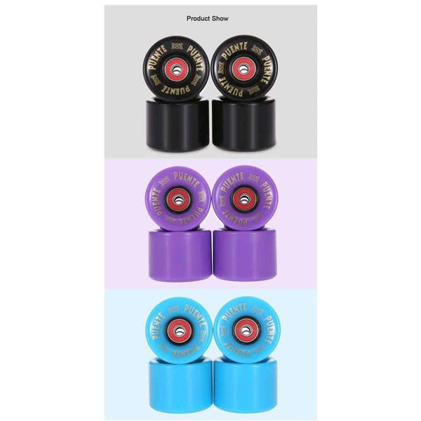 Planet Gates Black 60 X 45MM Cruiser Skateboard Wheels Longboard Wheel Skate Roller Durable PU Longboard Skate Board Wheels With ABEC - 9 Bearing