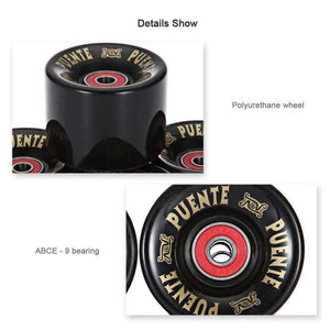 Planet Gates Black 60 X 45MM Cruiser Skateboard Wheels Longboard Wheel Skate Roller Durable PU Longboard Skate Board Wheels With ABEC - 9 Bearing