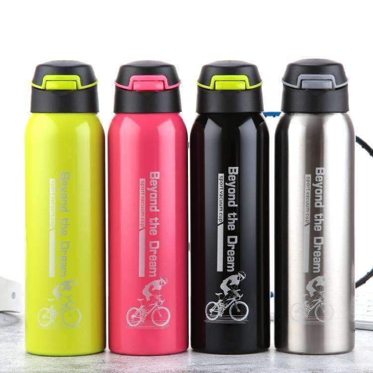 Planet Gates Black 600ML Outdoor Sports Water Bottle Cycling Camping Thermal Insulation Stainless Steel Bike Team Water Bottle Thermos Flasks
