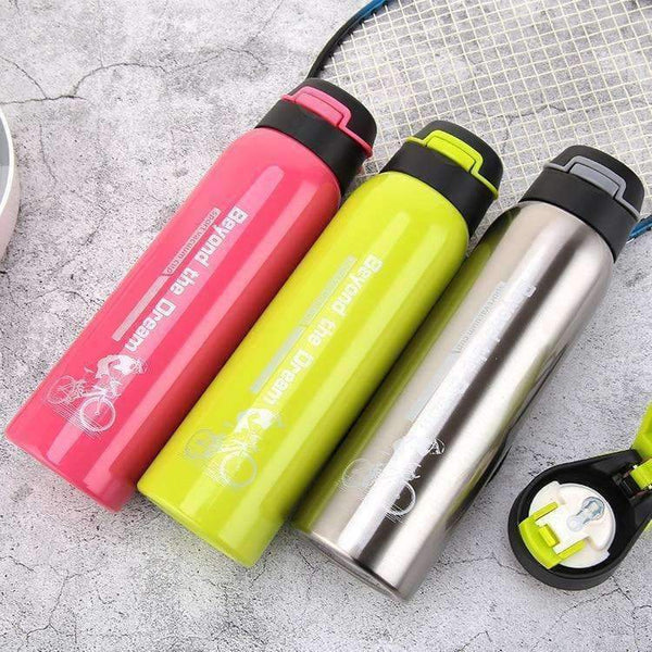 Planet Gates Black 600ML Outdoor Sports Water Bottle Cycling Camping Thermal Insulation Stainless Steel Bike Team Water Bottle Thermos Flasks