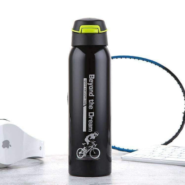 Planet Gates Black 600ML Outdoor Sports Water Bottle Cycling Camping Thermal Insulation Stainless Steel Bike Team Water Bottle Thermos Flasks