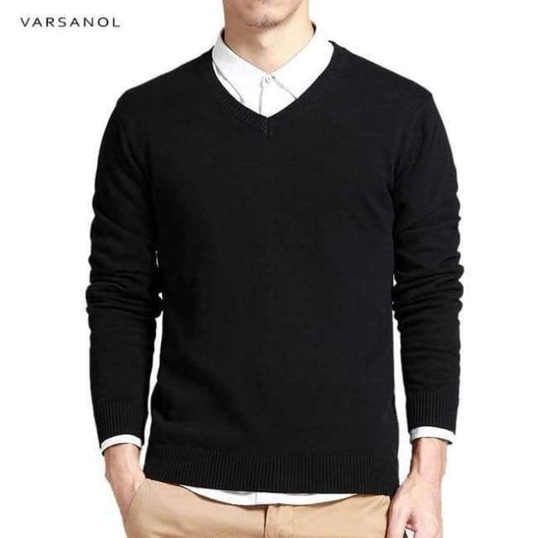 Planet Gates black 6620 / M Varsnaol New Brand Sweater Men V-Neck Solid Slim Fit Knitting Mens Sweaters Cardigan Male 2018 Autumn Fashion Casual Tops Hots