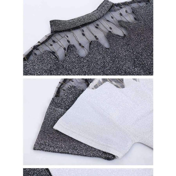 Planet Gates Black / 6T Girls Clothing Sets Teenage Summer Fashion costume for Big girl outfits 2pcs T shirt + Sequins Mesh Skirts 6 8 10 12 14 16 Years