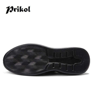 Planet Gates Black / 7.5 Basic Style Brand Men Sport Shoes Breathable Leather Man Sneaker Krasovki Dark Black Hombre Tennis Zapato Calcado