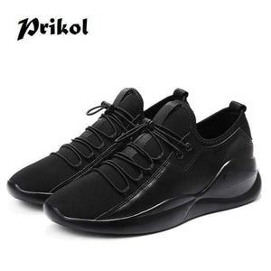 Planet Gates Black / 7.5 Basic Style Brand Men Sport Shoes Breathable Leather Man Sneaker Krasovki Dark Black Hombre Tennis Zapato Calcado