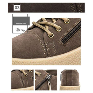 Planet Gates Black / 7.5 MEIGOUMEIGOU New Autumn Shallow Men Vulcanize Shoes Height Increasing Zipper & Lace-up Men Casual Shoes Slip Resistant Men Shoes