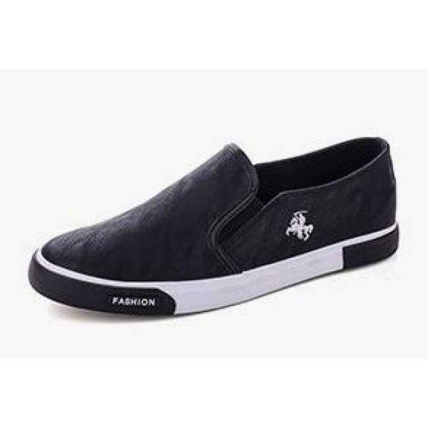 Planet Gates Black / 7 Men's Vulcanized Shoes Spring Autumn Comfortable Casual Shoes Mans Canvas Shoes For Men Slip-On Brand Fashion Flat Loafers Shoe