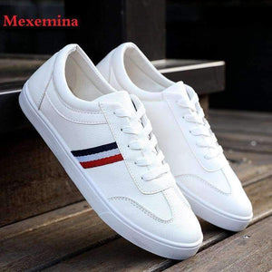 Planet Gates Black / 7 Mexemina Men's Shoes Spring Autumn PU Leather Lace-Up Wihte Style Light Breathable Fashion Sneakers Vulcanized Shoes Men