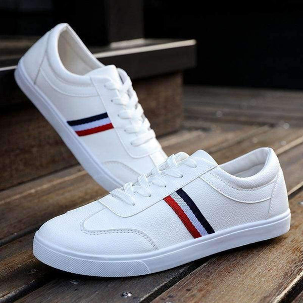 Planet Gates Black / 7 Mexemina Men's Shoes Spring Autumn PU Leather Lace-Up Wihte Style Light Breathable Fashion Sneakers Vulcanized Shoes Men