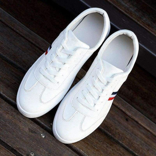 Planet Gates Black / 7 Mexemina Men's Shoes Spring Autumn PU Leather Lace-Up Wihte Style Light Breathable Fashion Sneakers Vulcanized Shoes Men