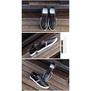 Planet Gates Black / 7 Mexemina Men's Shoes Spring Autumn PU Leather Lace-Up Wihte Style Light Breathable Fashion Sneakers Vulcanized Shoes Men