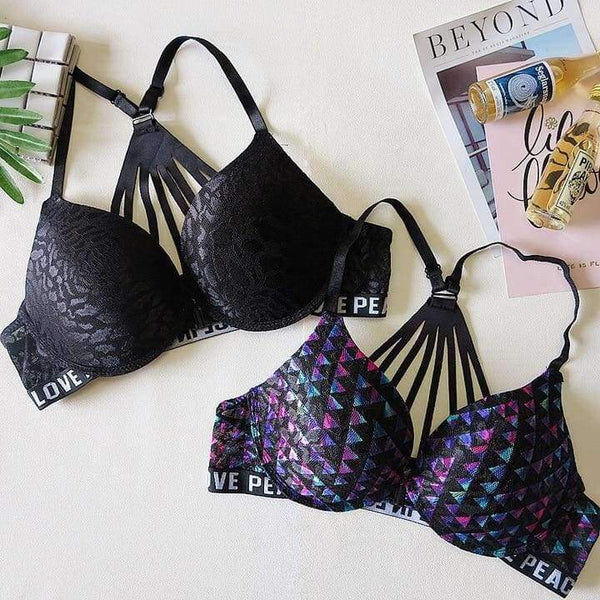 Planet Gates Black / 70A Women fitness workout sexy underwear lounge underwear women bra set patchwork sexy bra vs pink black blue lingerie