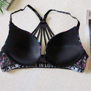 Planet Gates Black / 70A Women fitness workout sexy underwear lounge underwear women bra set patchwork sexy bra vs pink black blue lingerie