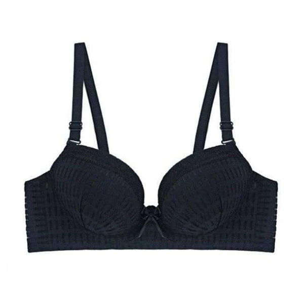 Planet Gates black / 70B New Comfort B Cup Thin Lace Girl Wire Free Bra Push Up Traditional Sexy Women's Underwear Bra Bow Decoration Underwear