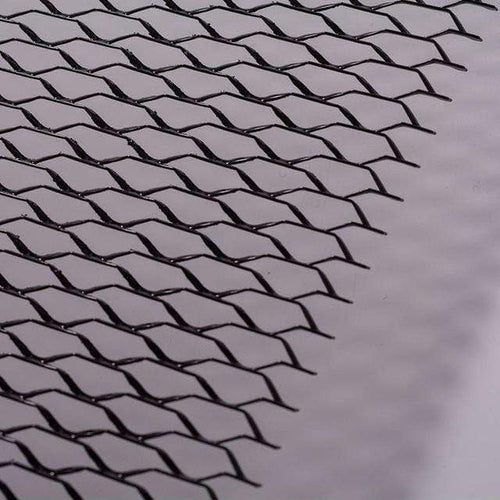 Planet Gates Black 8mmx25mm DIY Racing Grills Universal Fit for Car Cuttable Front Bumper Honey Comb Mesh 100cmx33cm