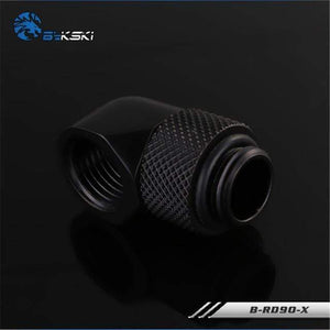 Planet Gates Black 90 Diamond B-RD90-X/B-RD45-X 45/90 Degree Female-Male Rotate Fitting Rotatable Elbow For PC Water Cooling G1/4
