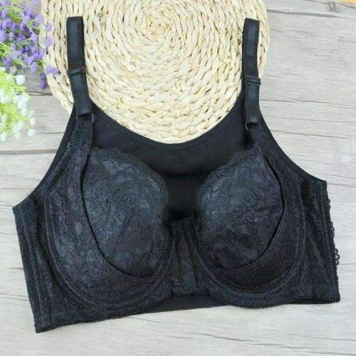 Planet Gates Black / 90C 2018 Sexy Lingeries Women bras plus size 110DEF large cups breathable vest front fastener lace women's underwear