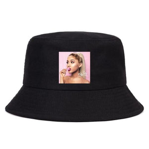 Planet Gates black(9308) / One Size Women Men New Vogue Graphic Tee Cute Panama Bucket Cap The Design Flat Visor Fisherman Hat  90s Girls Sun Hat
