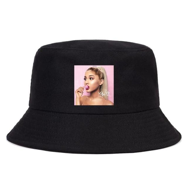 Planet Gates black(9308) / One Size Women Men New Vogue Graphic Tee Cute Panama Bucket Cap The Design Flat Visor Fisherman Hat  90s Girls Sun Hat
