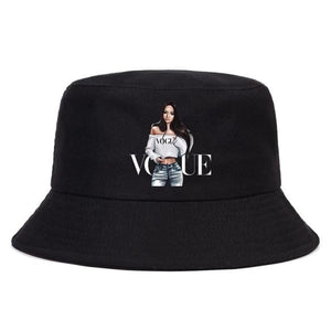 Planet Gates black(9312) / One Size Women Men New Vogue Graphic Tee Cute Panama Bucket Cap The Design Flat Visor Fisherman Hat  90s Girls Sun Hat