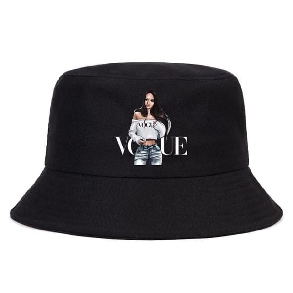 Planet Gates black(9312) / One Size Women Men New Vogue Graphic Tee Cute Panama Bucket Cap The Design Flat Visor Fisherman Hat  90s Girls Sun Hat