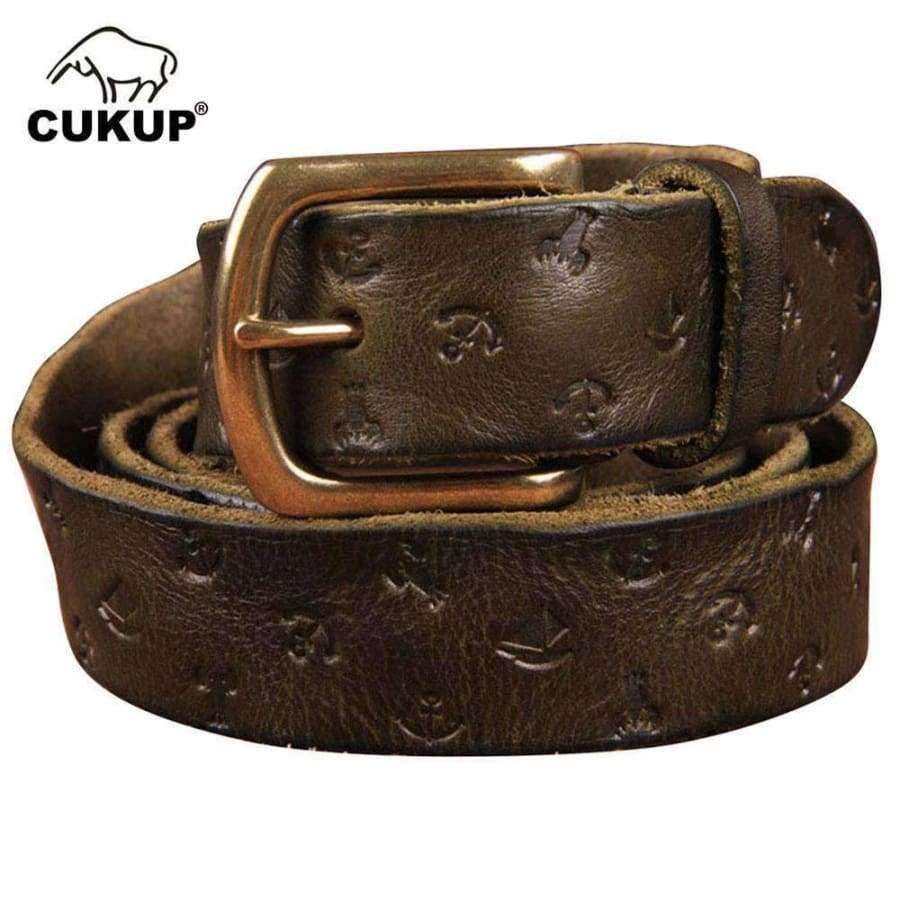 Planet Gates Black / 95cm CUKUP Ladies 100% Pure Cowhide Leather Belts Pin Buckle Casual Styles Jeans Cow Skin Genuine Belts for Woman 3.0cm Width NCK466