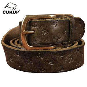 Planet Gates Black / 95cm CUKUP Ladies 100% Pure Cowhide Leather Belts Pin Buckle Casual Styles Jeans Cow Skin Genuine Belts for Woman 3.0cm Width NCK466