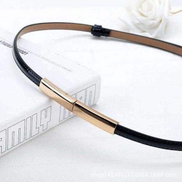 Planet Gates black / 95cm Fashion Newest Design Belts ladie's Luxury Gold buckle  thin belt Free Shipping Genuine leather strap waistband adjustable women