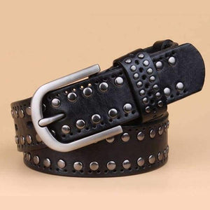 Planet Gates Black / 95cm New Style Fashion Designer Belts Rivet Women High Quality Genuine Leather Belt Luxury Vintage Women Belt For Jeans