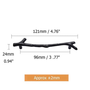 Fashion Tree Branch Furniture Handle 96mm 128mm Black Silver Bronze Kitchen Cabinet Handles Drawer Knobs Door Pulls Hardware