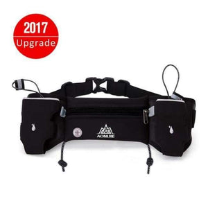 Planet Gates black A / China Runing waist bags Sports Hydration Belt Bottle Holder Fanny Pack Marathon Running Reflective Adjustable Waist Belt Bags