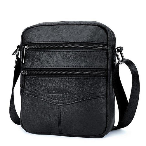 Planet Gates Black A Genuine Leather Men Bag Casual Business Leather Mens Messenger Bag Vintage Men's Crossbody Bag bolsas male