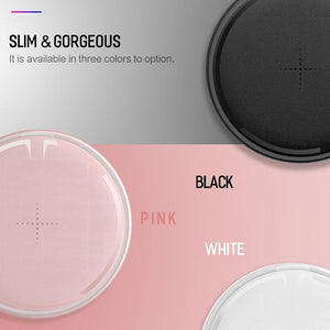 Planet Gates Black A ROCK For iPhone Samsung Wireless Charger, 10W Desktop Smart Phone Qi Wireless Charger For iPhone X Galaxy S8 Note 8 WPC FOD